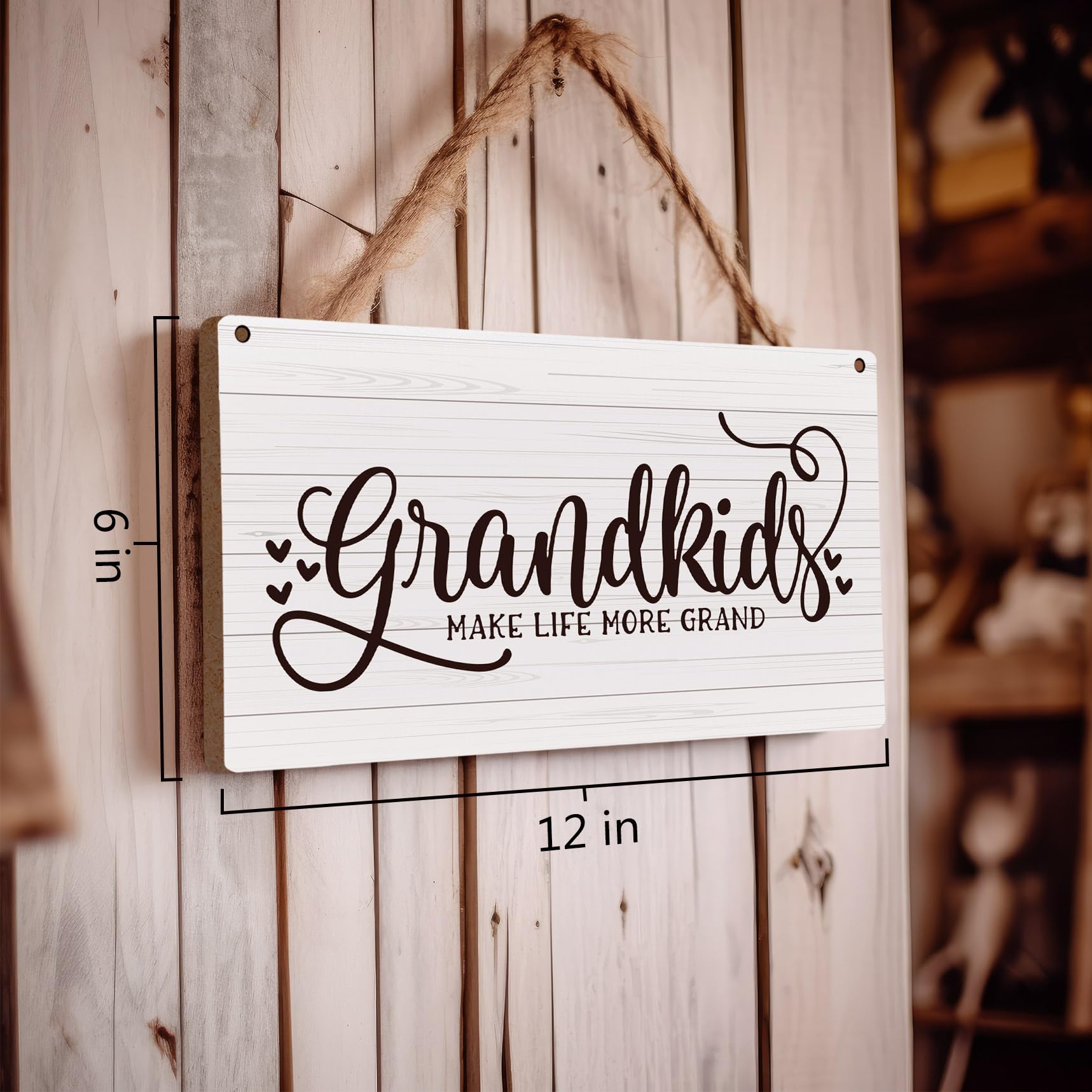 Amazon.com: huester Grandparents Wood Plaque Sign, Grandkids Wall